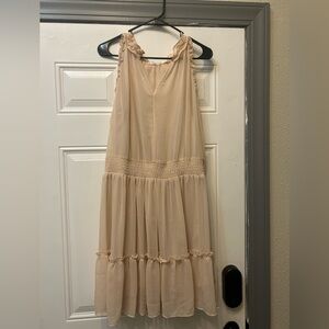 Maurices Cream Ruffled Dress